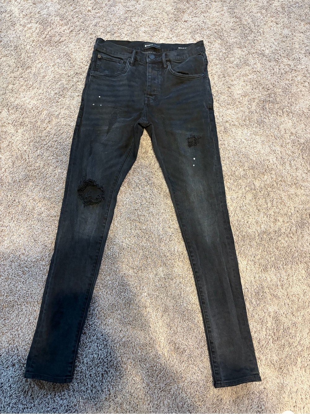 Men's Black Skinny Ripped Jeans